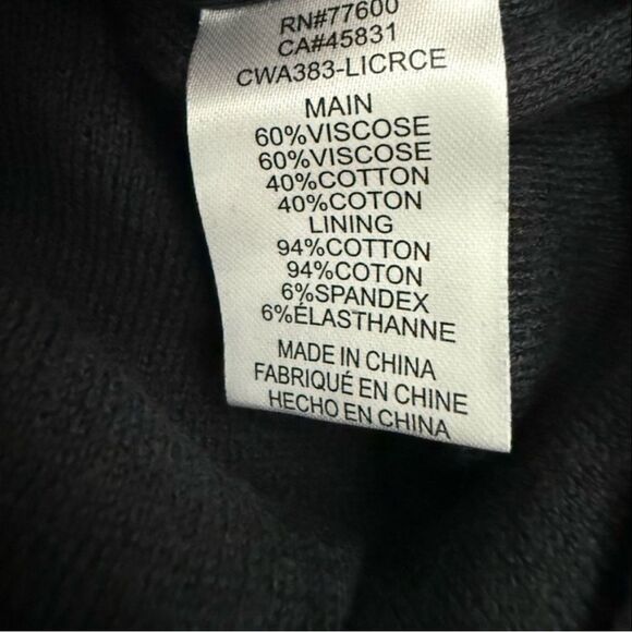 Chaser All Over Jeweled Oversized Hoodie Jeweled Accents Licorice Black Small - Picture 7 of 7